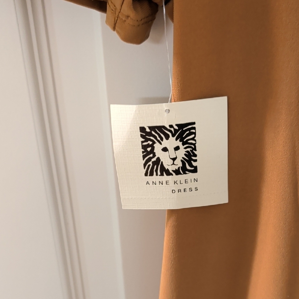 Anne Klein Tan Wrap Midi Dress - Picture 5 of 5